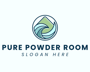 Natural Mountain Waves logo design