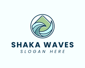 Natural Mountain Waves logo design