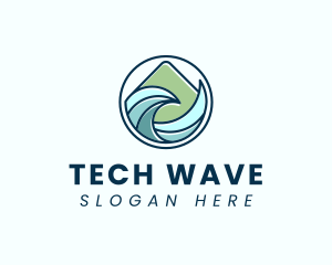 Natural Mountain Waves logo design