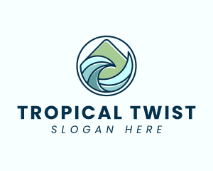 Natural Mountain Waves logo design