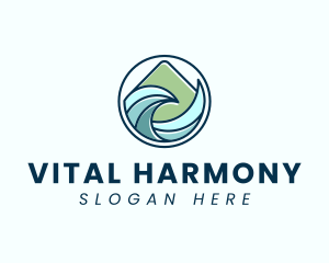 Natural Mountain Waves logo design