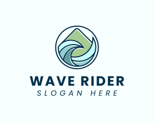 Natural Mountain Waves logo design