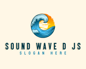 Ocean Beach Wave logo design