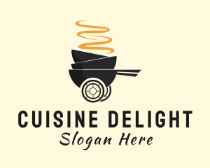 Hot Soup Bowl Delivery logo design