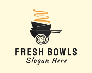 Hot Soup Bowl Delivery logo design