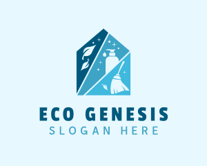 Home Eco Friendly Cleaner logo design