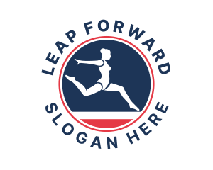 Female Gymnast Leap logo