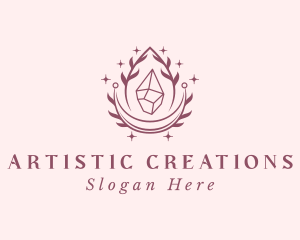 Crystal Gemstone Accessory logo design