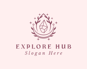 Crystal Gemstone Accessory logo design