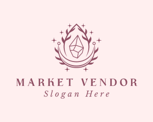 Crystal Gemstone Accessory logo design