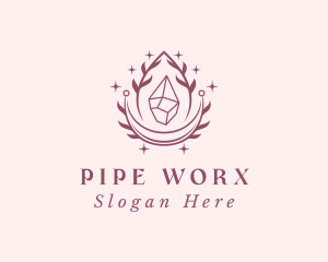 Crystal Gemstone Accessory logo design