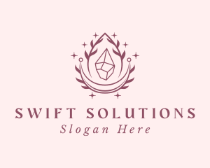 Crystal Gemstone Accessory logo design