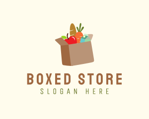 Grocery Shopping Box logo design