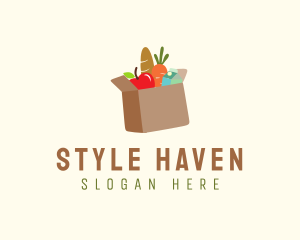 Grocery Shopping Box logo design