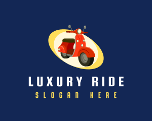 Scooter Motorcycle Ride logo design