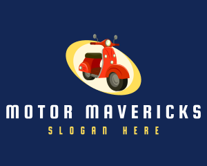 Scooter Motorcycle Ride logo design