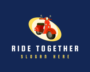 Scooter Motorcycle Ride logo design