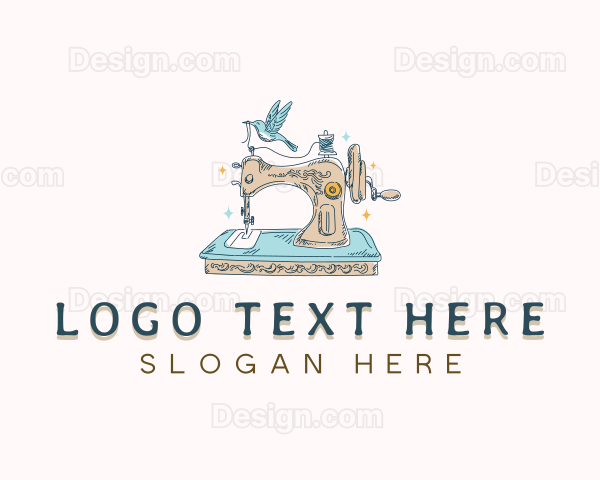 Vintage Sewing Machine Logo