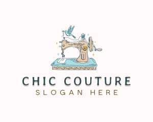 Vintage Sewing Machine logo design