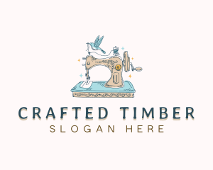 Vintage Sewing Machine logo design