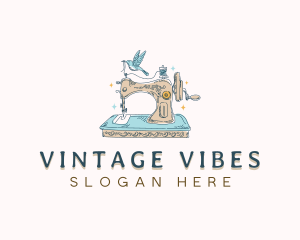 Vintage Sewing Machine logo design