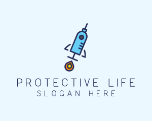 Medical Vaccine Rocket logo design