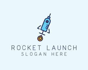 Medical Vaccine Rocket logo design