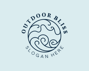 Sea Surfing Beach logo design