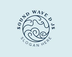 Sea Surfing Beach logo design