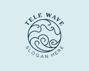 Sea Surfing Beach logo design