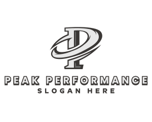 Sharp Swoosh Letter P logo design