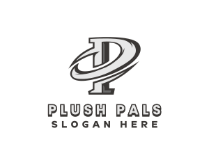 Sharp Swoosh Letter P logo design