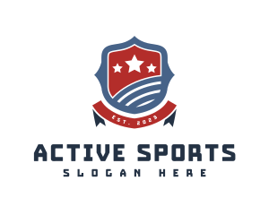 Sports League Shield Banner logo
