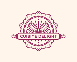 Pastry Whisk Rolling Pin logo design