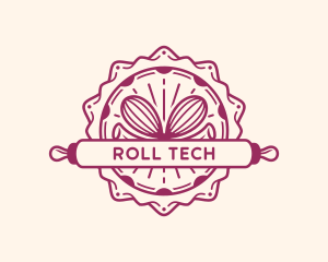 Pastry Whisk Rolling Pin logo design