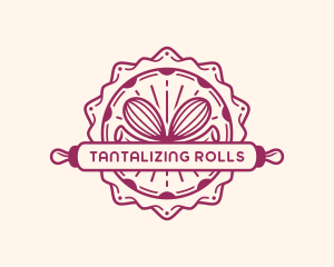 Pastry Whisk Rolling Pin logo design