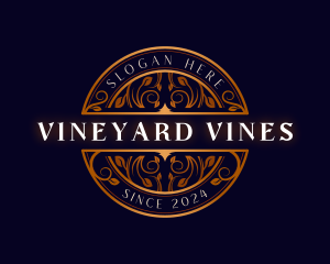 Premium Vine Crest logo design