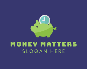 Time Deposit Piggy Bank  logo design