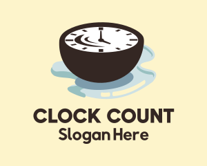 Clock Bowl Time logo design