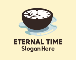 Clock Bowl Time logo design