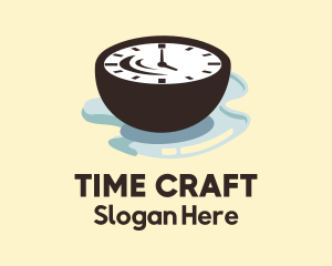 Clock Bowl Time logo design