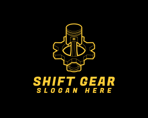 Gear Piston Mechanic logo design