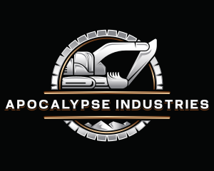 Excavator Industrial Machinery logo design