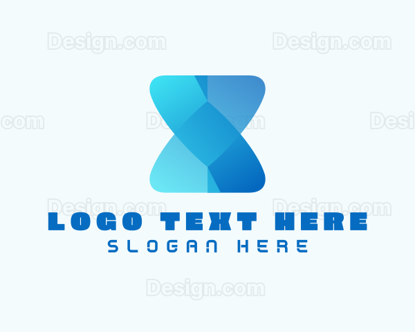 Digital Cyber Technology Letter X Logo