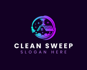 Clean Housekeeping Sanitation logo design