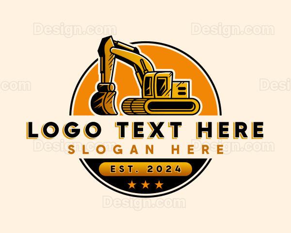 Excavator Heavy Equipment Logo