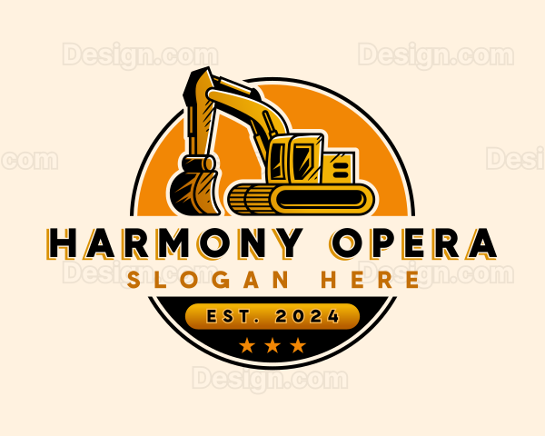 Excavator Heavy Equipment Logo