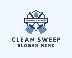 Sweeping Cleaning Droplet logo