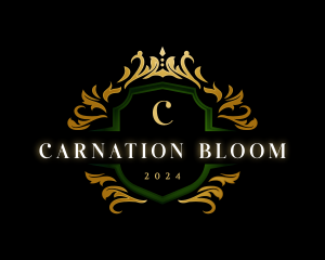 Elegant Floral Crest logo design