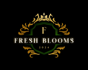 Elegant Floral Crest logo design